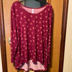 Lularoe tunic size 2xl cranberry